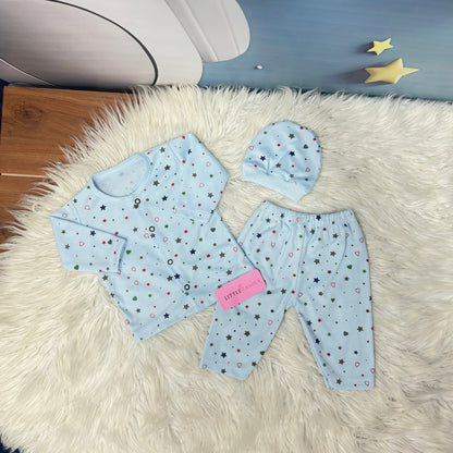 Premium 3-Piece Cotton Outfit Set – Pack of 3