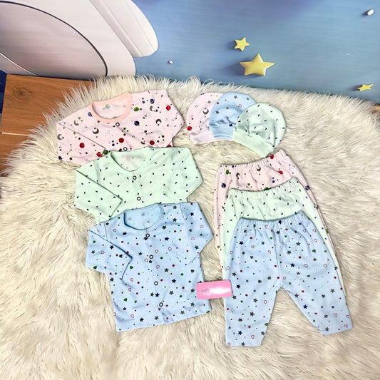 Premium 3-Piece Cotton Outfit Set – Pack of 3