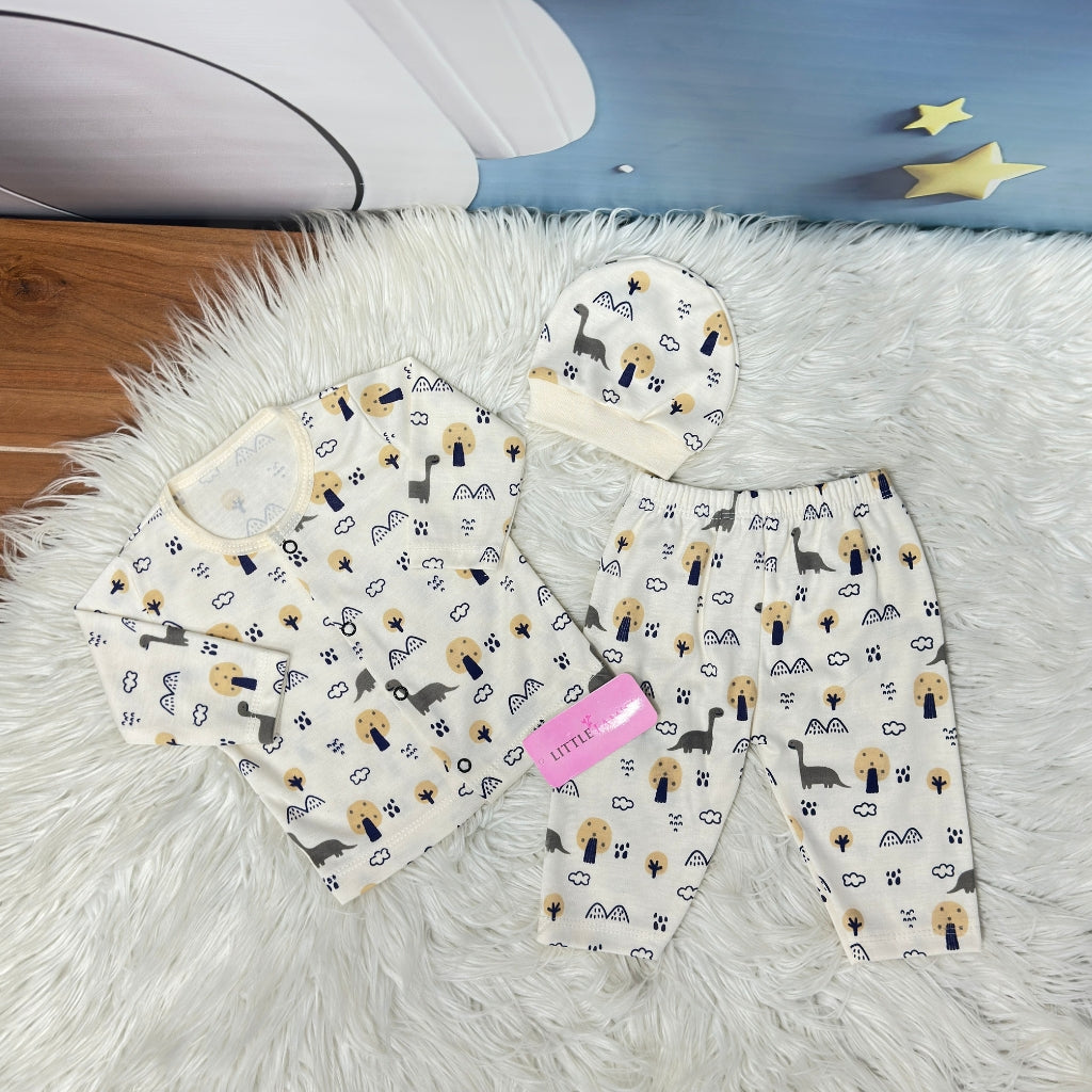Premium 3-Piece Cotton Outfit Set – Pack of 3