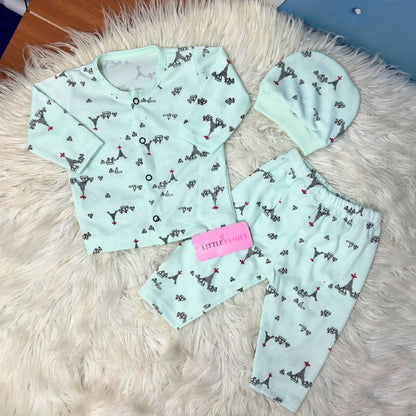 Premium 3-Piece Cotton Outfit Set – Pack of 3