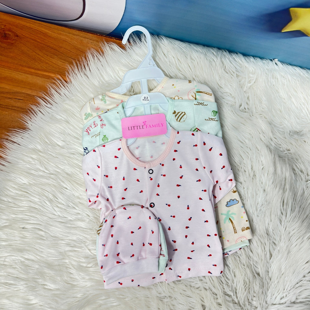 Premium 3-Piece Cotton Outfit Set – Pack of 3