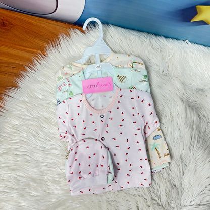 Premium 3-Piece Cotton Outfit Set – Pack of 3