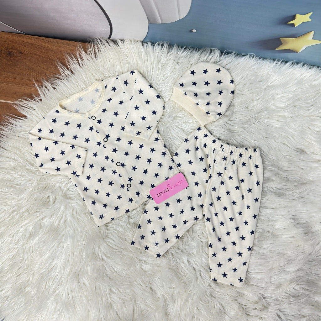 Premium 3-Piece Cotton Outfit Set – Pack of 3