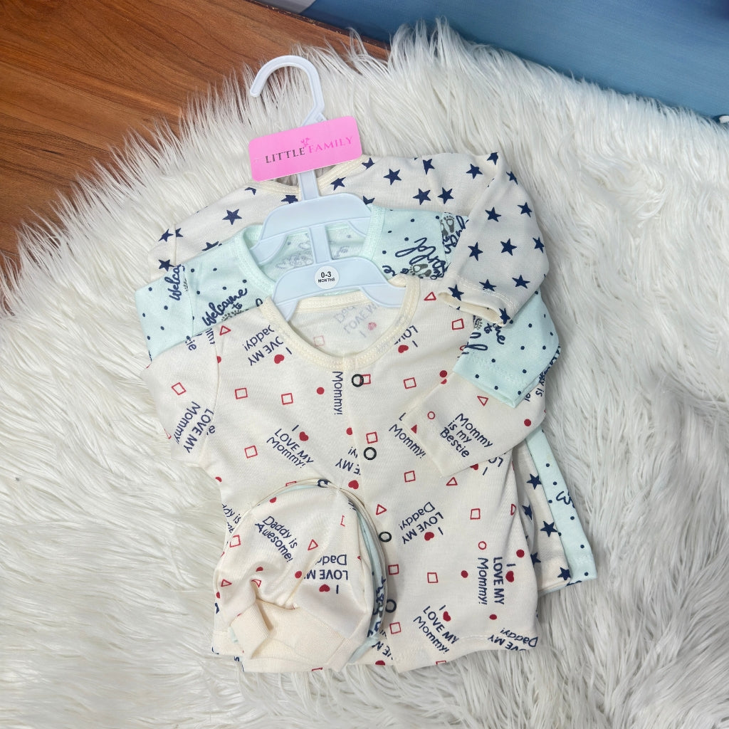 Premium 3-Piece Cotton Outfit Set – Pack of 3