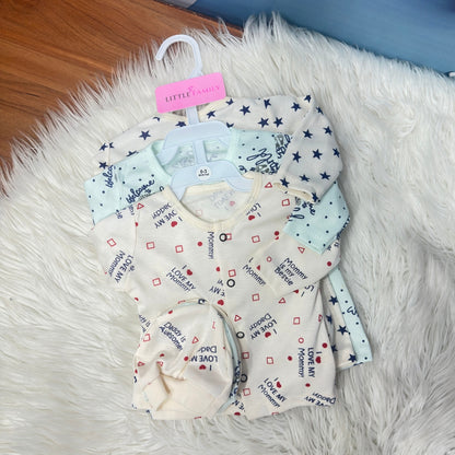 Premium 3-Piece Cotton Outfit Set – Pack of 3