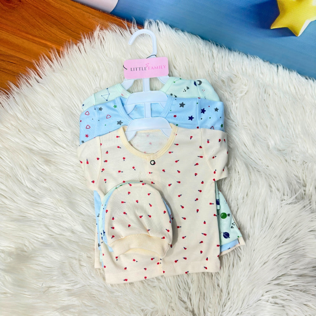 Premium 3-Piece Cotton Outfit Set – Pack of 3