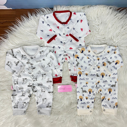 Pack of 3 Premium Baby Rompers – Gentle & Breathable