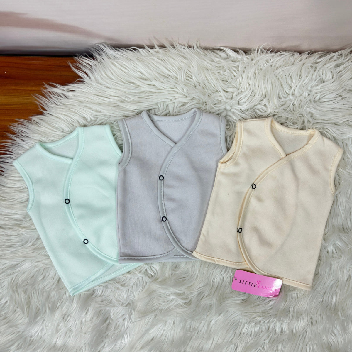 Newborn Multi Fleece Vest - 3 Pieces Pack