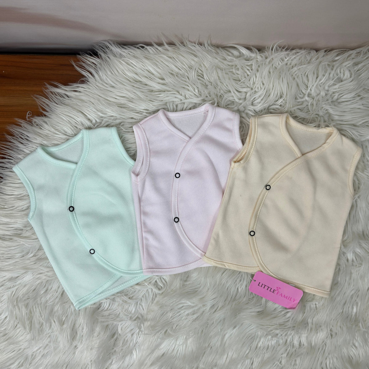 Newborn Multi Fleece Vest - 3 Pieces Pack