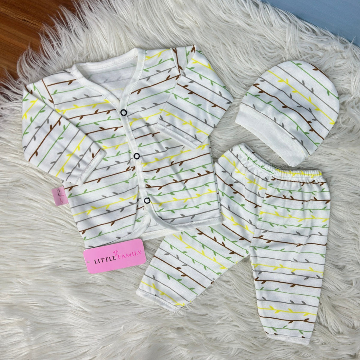 Premium 3-Piece Cotton Outfit Set – Pack of 3