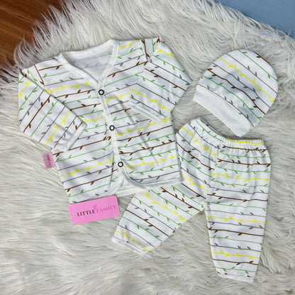 Premium 3-Piece Cotton Outfit Set – Pack of 3