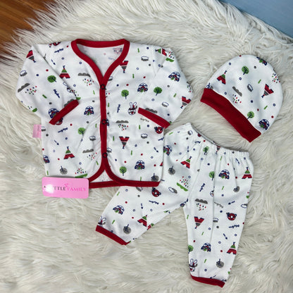 Premium 3-Piece Cotton Outfit Set – Pack of 3