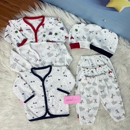 Premium 3-Piece Cotton Outfit Set – Pack of 3