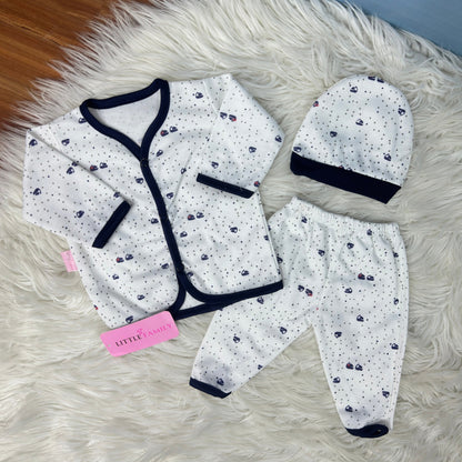 Premium 3-Piece Cotton Outfit Set – Pack of 3