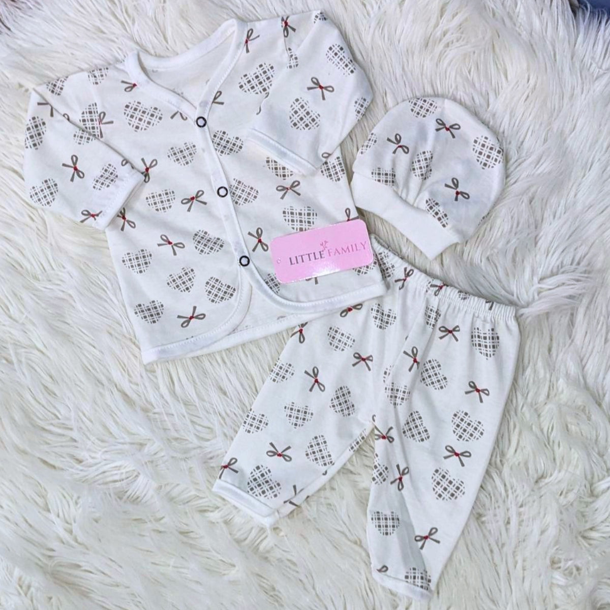 Premium 3-Piece Cotton Outfit Set – Pack of 3