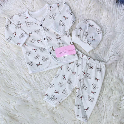 Premium 3-Piece Cotton Outfit Set – Pack of 3