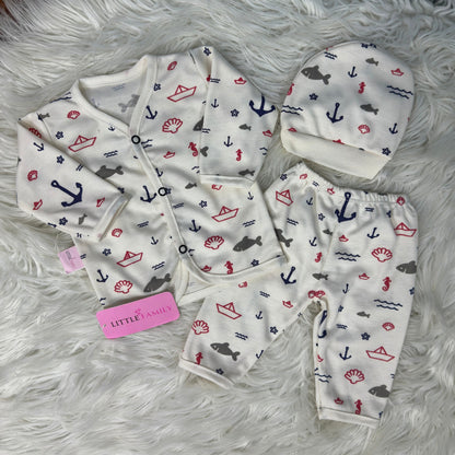 Premium 3-Piece Cotton Outfit Set – Pack of 3