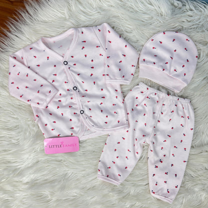 Premium 3-Piece Cotton Outfit Set – Pack of 3