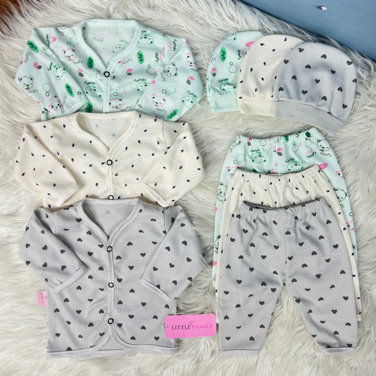 Premium 3-Piece Cotton Outfit Set – Pack of 3