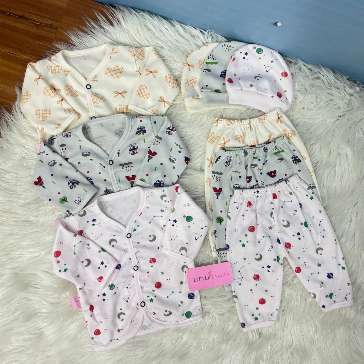 Premium 3-Piece Cotton Outfit Set – Pack of 3