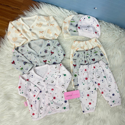 Premium 3-Piece Cotton Outfit Set – Pack of 3