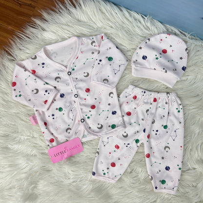 Premium 3-Piece Cotton Outfit Set – Pack of 3