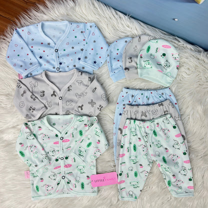 Premium 3-Piece Cotton Outfit Set – Pack of 3