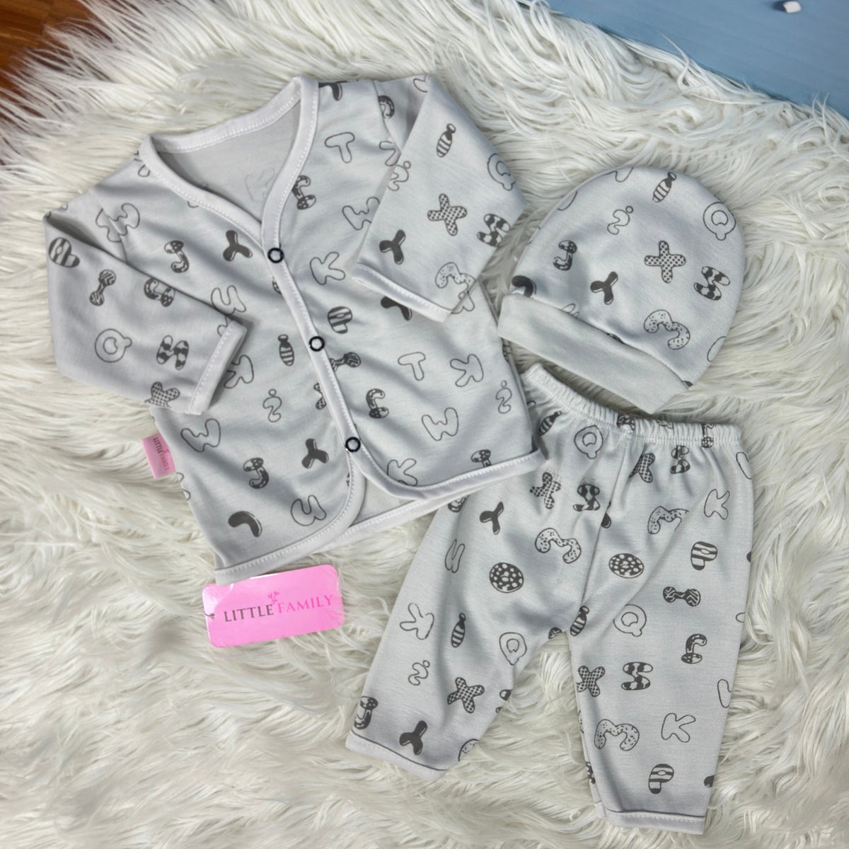 Premium 3-Piece Cotton Outfit Set – Pack of 3