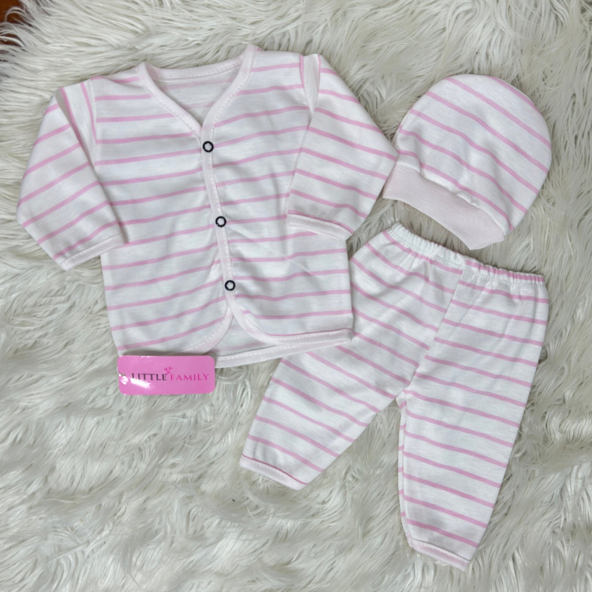 Newborn 3-Piece Cotton Outfit Set – Pack of 3