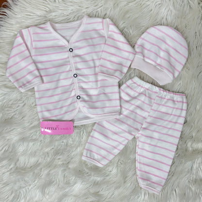 Newborn 3-Piece Cotton Outfit Set – Pack of 3