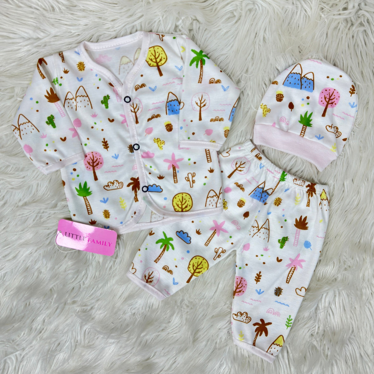 Newborn 3-Piece Cotton Outfit Set – Pack of 3