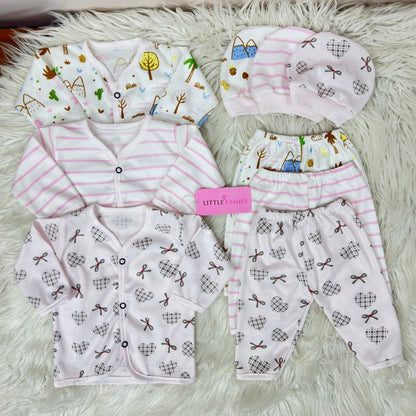 Newborn 3-Piece Cotton Outfit Set – Pack of 3
