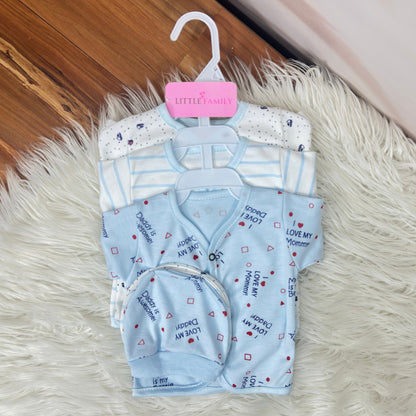 Newborn 3-Piece Cotton Outfit Set – Pack of 3