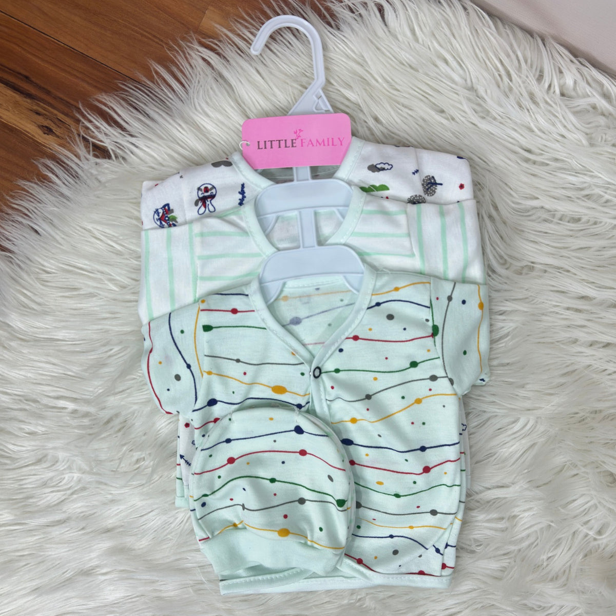Newborn 3-Piece Cotton Outfit Set – Pack of 3