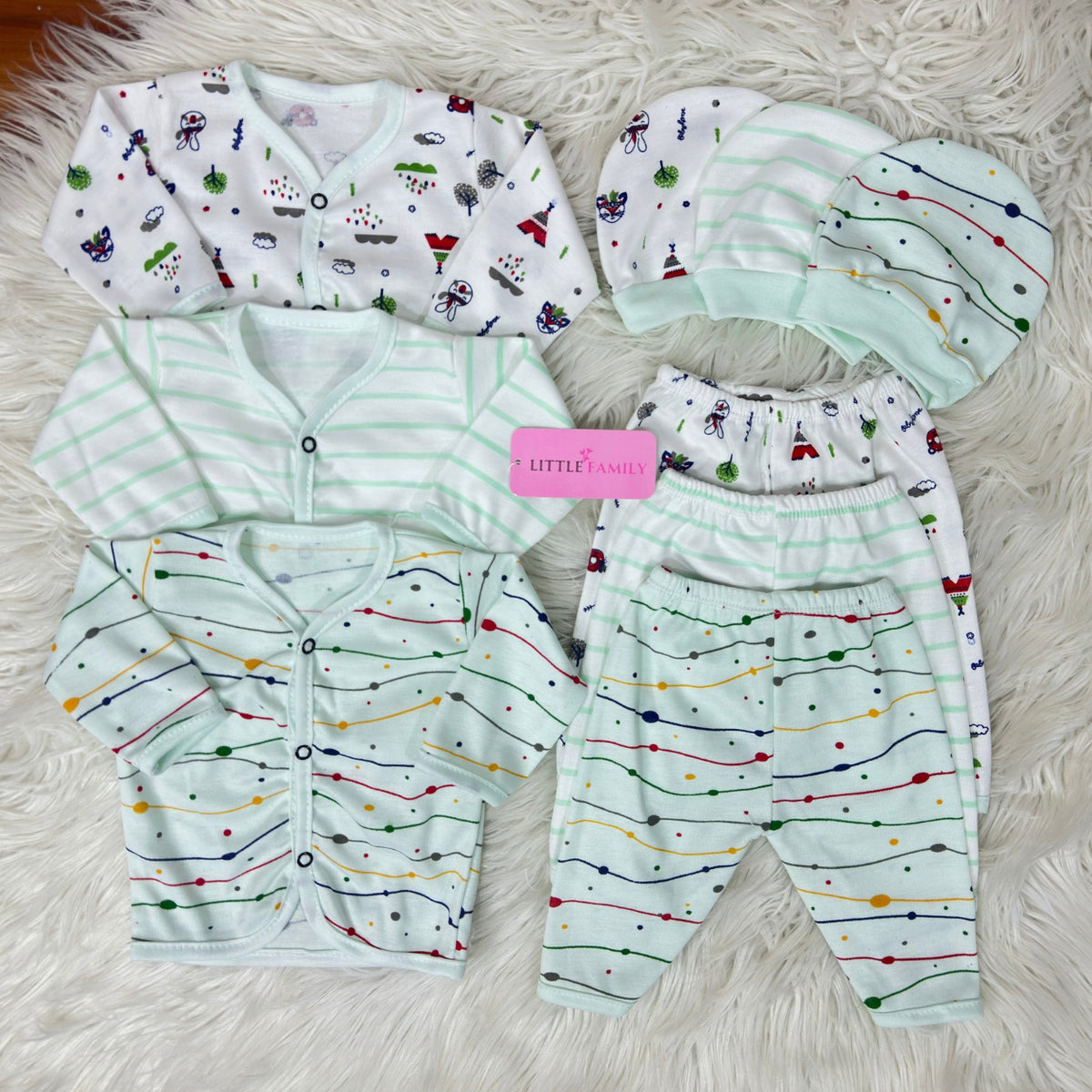 Newborn 3-Piece Cotton Outfit Set – Pack of 3