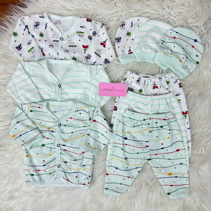 Newborn 3-Piece Cotton Outfit Set – Pack of 3