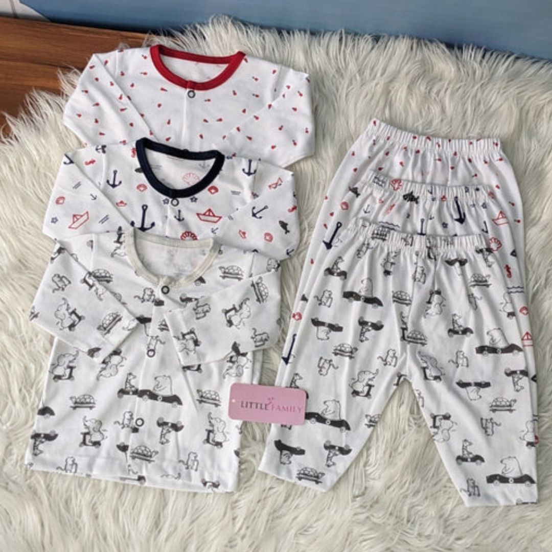 Premium 2-Piece Cotton Outfit Set – Pack of 3