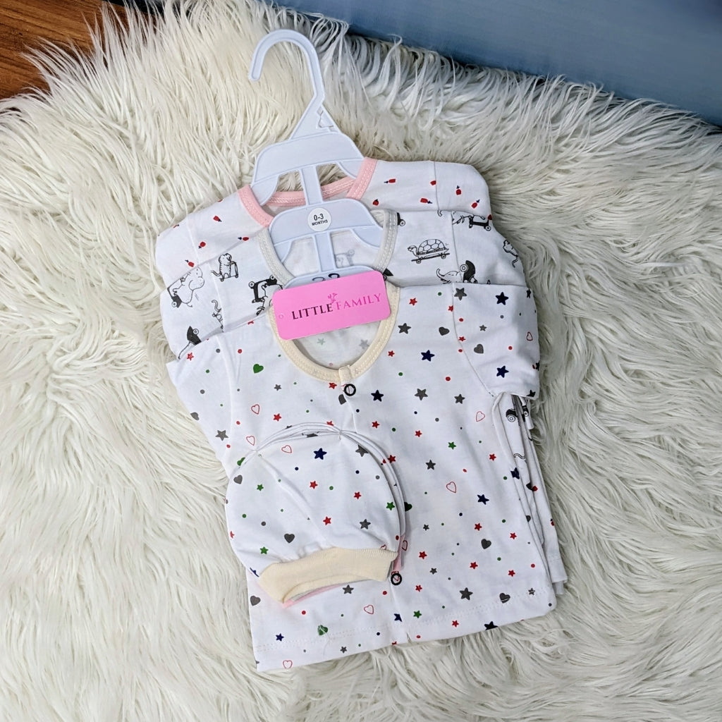 Premium 3-Piece Cotton Outfit Set – Pack of 3