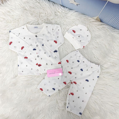 Newborn 3-Piece Cotton Outfit Set – Pack of 3