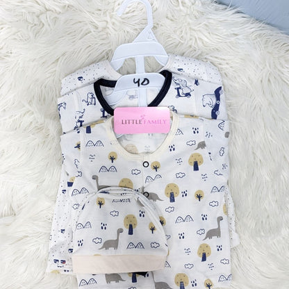Newborn 3-Piece Cotton Outfit Set – Pack of 3