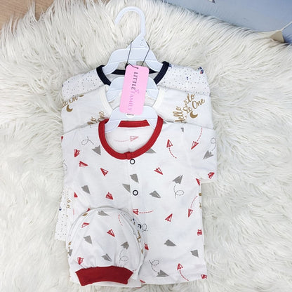 Newborn 3-Piece Cotton Outfit Set – Pack of 3