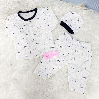 Newborn 3-Piece Cotton Outfit Set – Pack of 3
