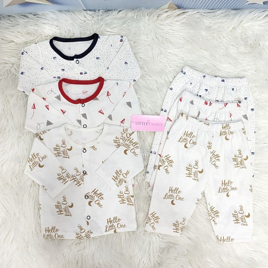 Premium 2-Piece Cotton Outfit Set – Pack of 3