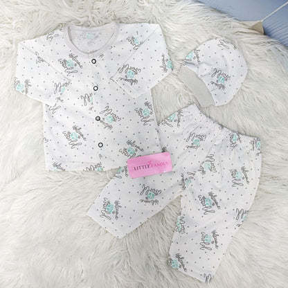 Newborn 3-Piece Cotton Outfit Set – Pack of 3