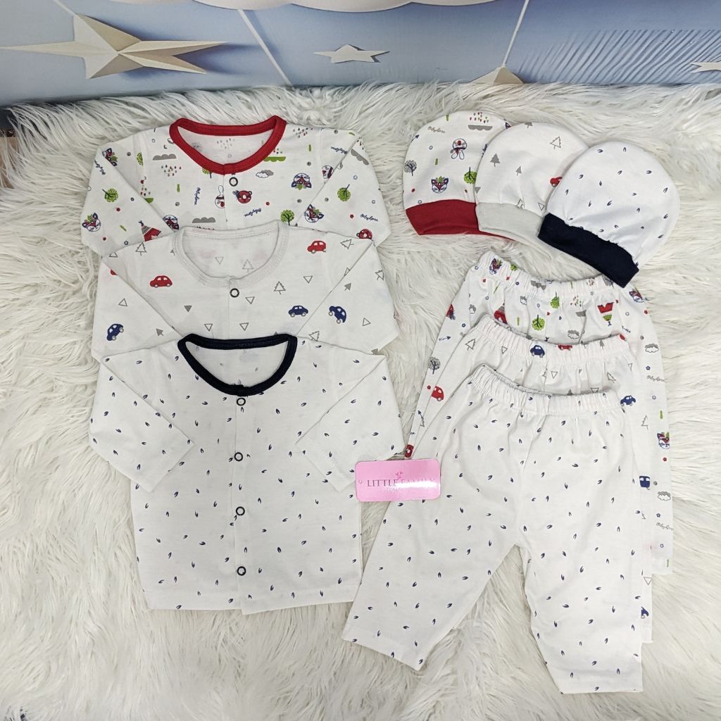 Newborn 3-Piece Cotton Outfit Set – Pack of 3