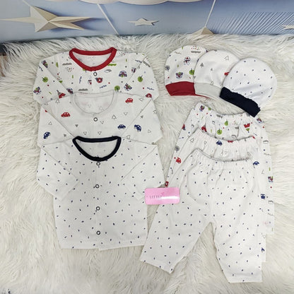 Newborn 3-Piece Cotton Outfit Set – Pack of 3
