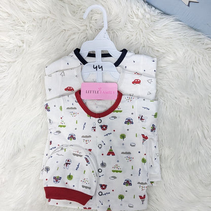 Newborn 3-Piece Cotton Outfit Set – Pack of 3