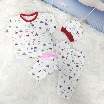 Newborn 3-Piece Cotton Outfit Set – Pack of 3