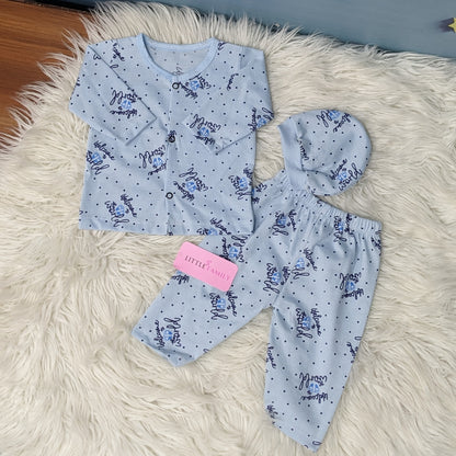 Premium 3-Piece Cotton Outfit Set – Pack of 3