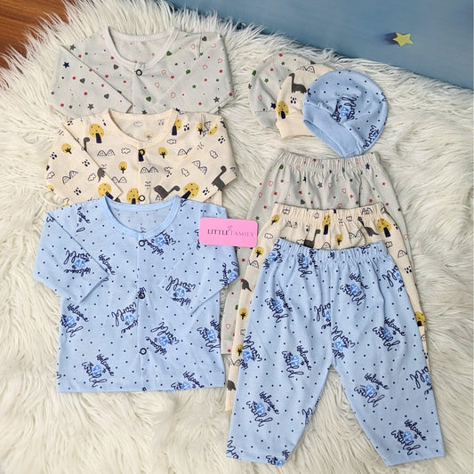 Premium 3-Piece Cotton Outfit Set – Pack of 3